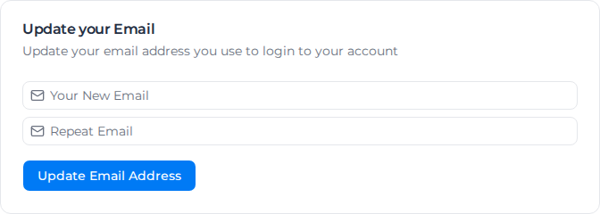 Update your Email section of your personal Settings page
